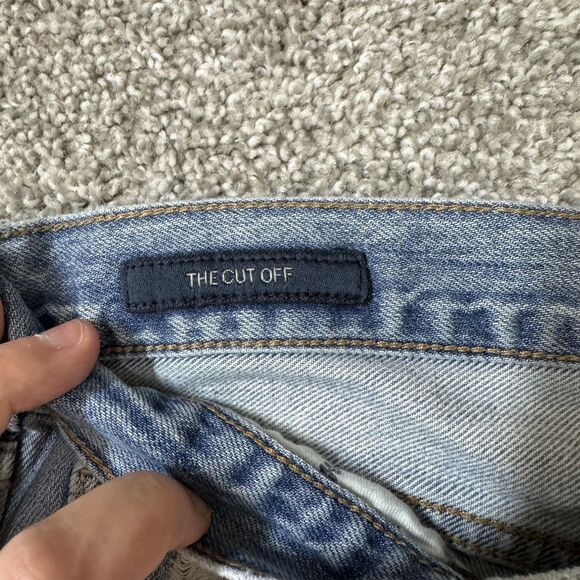 Lucky Brand The Cut Off Shorts Womens 6/28 Light Wash Denim Distressed Lace - Picture 6 of 12